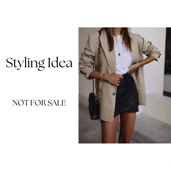 BÖHEME | NWT Bohme Brown & Black Plaid Single Button Oversized Blazer - Picture 5 of 7